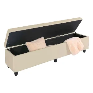 Markenware Sitzbank mit Aufbewahrung Arezzo XXL, Creme