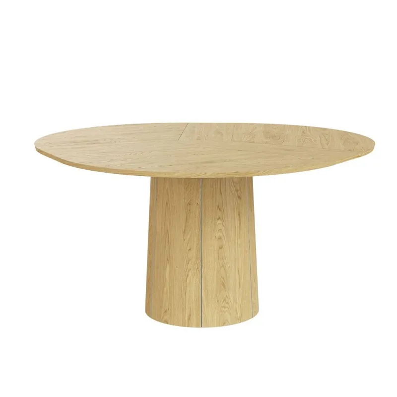 Schnäppchen Skovby SM33 Esstisch inkl. 3 Einlegeplatten, Ø: 123–149 cm – Lackierte Eiche