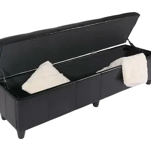 Sitzbank mit Aufbewahrung Arezzo XXL, Schwarz Preiswert