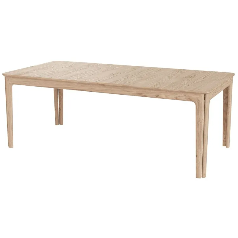 Schneller Versand Esstisch Skovby SM27 inkl. 3 Verlängerungsplatten, Länge: 205–358 cm – Eiche lackiert