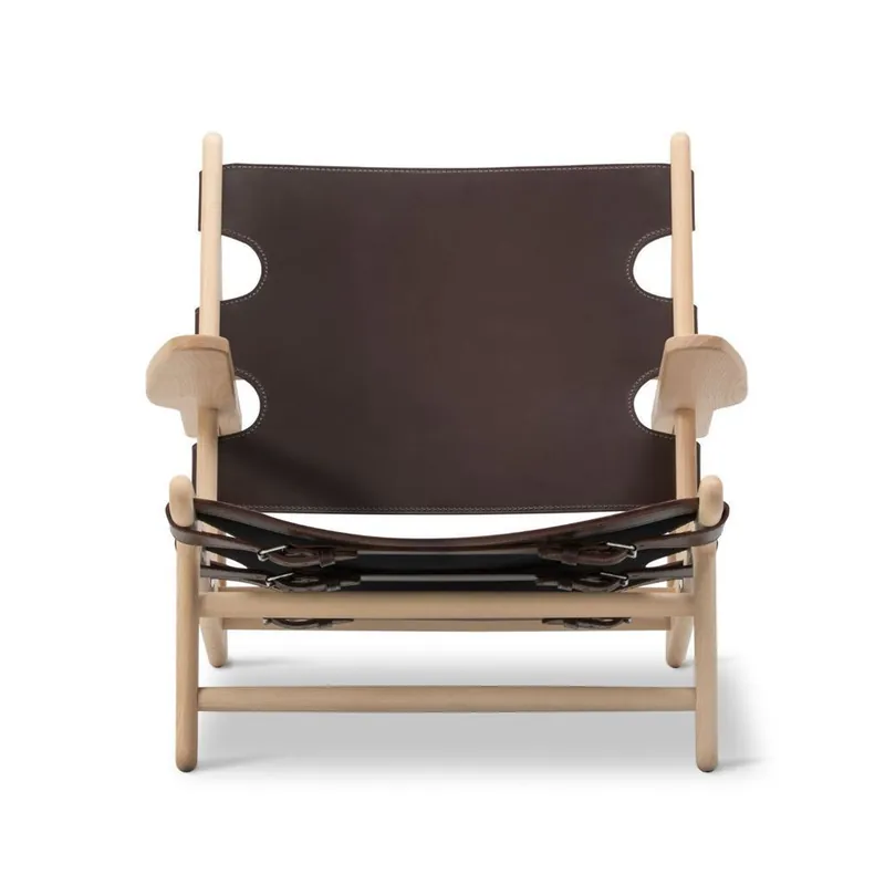Fredericia Furniture 2229 Børge Mogensen Limited Edition Jagdstuhl 75-jähriges Jubiläum - Geölte Esche/Dunkelbraunes Leder Sofort Bestellen