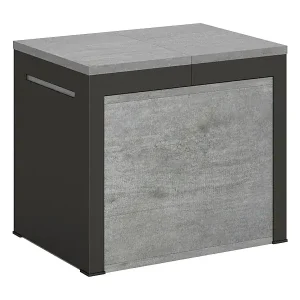 Ausziehbare Sitzbank 55x40/305 cm Walk Zement mit Eisenrahmen aus Anthrazit Sonderangebot