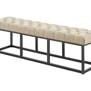 Sitzbank - Stoff - taupe - Amun Sonderangebot