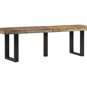 Bank 160 cm Massives Altholz und Stahl Schnäppchen