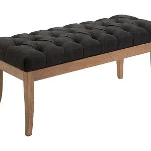 Sitzbank - Stoff & Holz - dunkelgrau - Ramses Preis Gesenkt