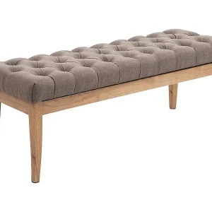 Sitzbank - Stoff & Holz - taupe - Ramses Expressversand