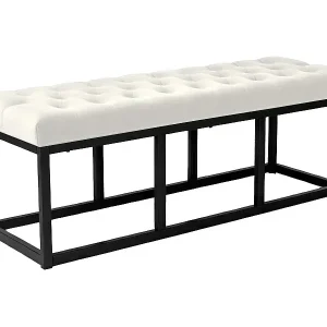 Sitzbank - Samt - creme - Polson Schnäppchen