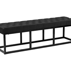 Sitzbank - Samt - schwarz - Polson Preiswert