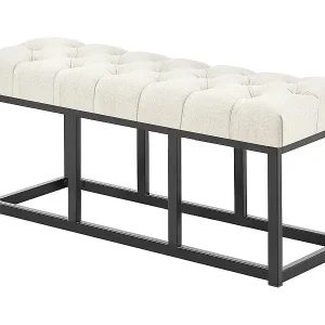 Neuheit Sitzbank - Stoff - creme - Amun