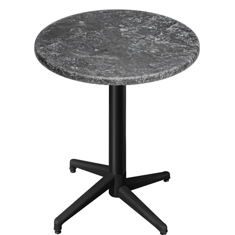 Wochenendangebot WAP | Bistro Außen Stehtisch | Ø:H 70 x 109 cm | Felsen / Schwarz | Rund | Klappbar