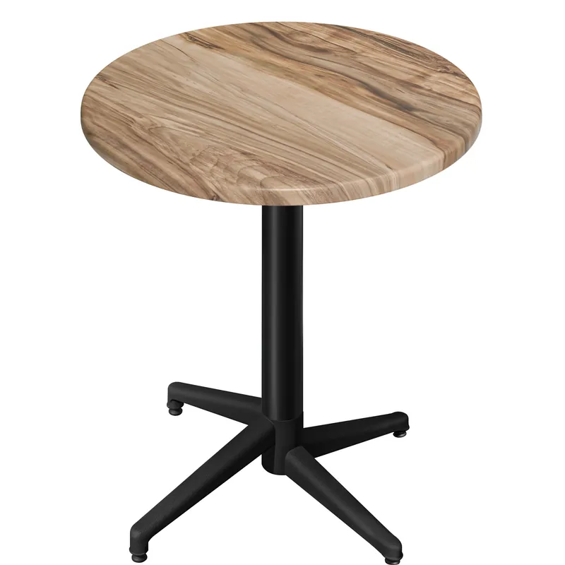 Wochenendangebot WAP | Bistro Außen Stehtisch | Ø:H 70 x 109 cm | Sheesham / Schwarz | Rund | Klappbar