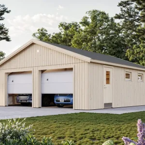 Beliebt Palmako Holzgarage Andre 44,7 m² mit Sektionaltor