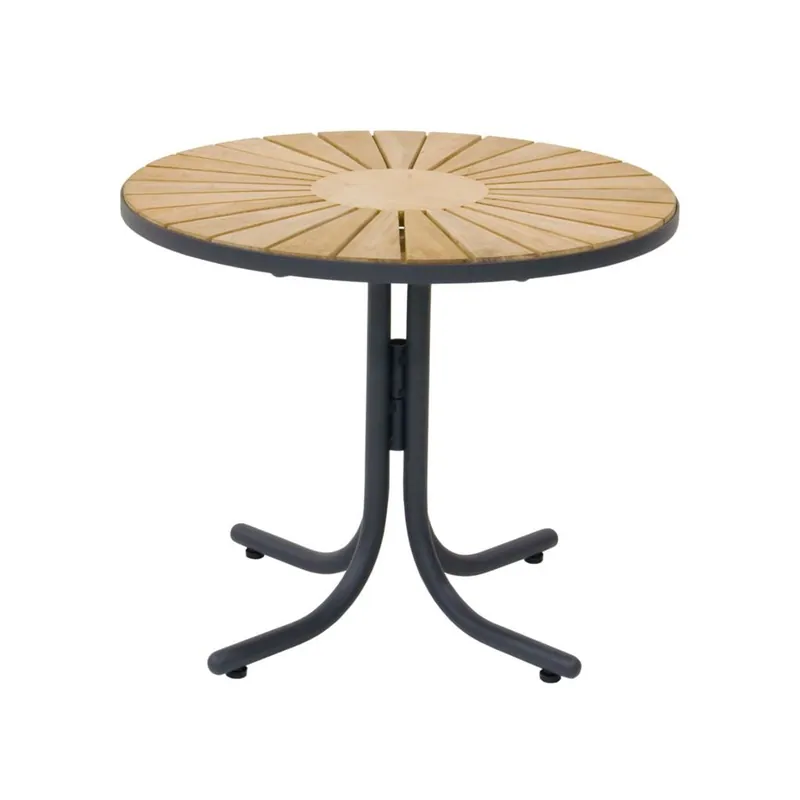 Mandalay Marguerit Loungetisch Ø: 50 cm - Anthrazit/Teak Knallerangebot