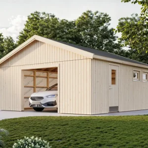 Zertifiziert Palmako Holzgarage Andre 28,5 m² ohne Tor