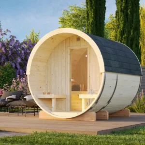 Schneller Versand Palmako Fass-Sauna Anita 1,3+0,7 m²
