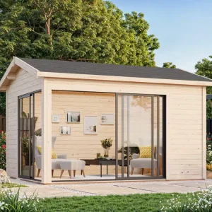 Begrenztes Angebot Palmako Gartenhaus Amanda 11,2 m² Slide Plus