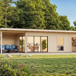 Letzte Chance Palmako Pultdach Gartenhaus Andrea 21,1+7,9 m² Slide