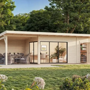 Palmako Pultdach Gartenhaus Andrea 15,2+7,9 m² Slide Plus Nur Heute