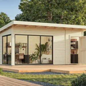 Gratis Versand Palmako Pultdach Gartenhaus Andrea 15,2 m² Slide