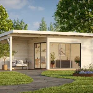 Palmako Pultdach Gartenhaus Andrea 11,2+7,9 m2 Slide Plus Billig