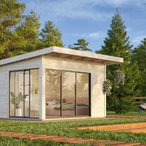 Sonderangebot Palmako Pultdach Gartenhaus Andrea 11,2 m² Slide Plus