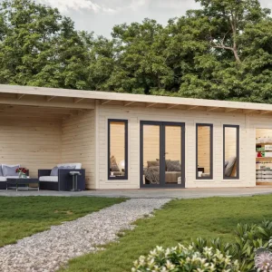 Super-Preis Palmako Pultdach Gartenhaus Aurelia 19,2+7,9 m²