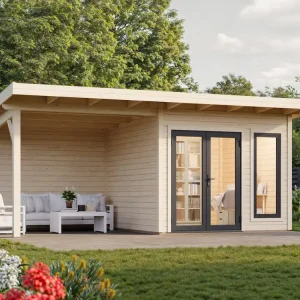 Preis Gesenkt Palmako Pultdach Gartenhaus Aurelia 8,4+7,9 m²