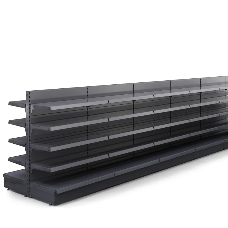 Zertifiziert BROOKLYN | Gondel Mittelraumregal | B2000xH135cm | Inkl. 8 Regalböden / M | Komplett Set