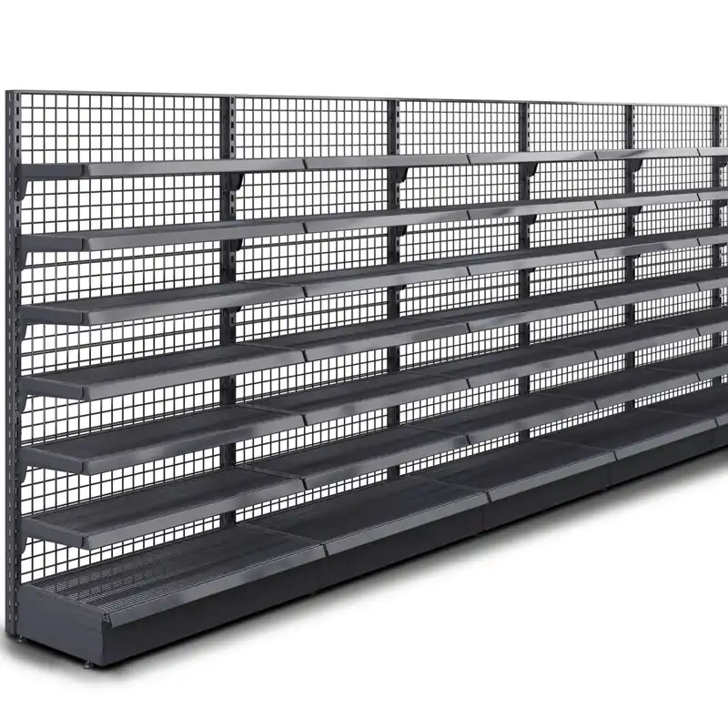 Abverkauf BROOKLYN | Gitter Wandregal | B1600xH195cm | Inkl. 6 Regalböden | Komplett Set