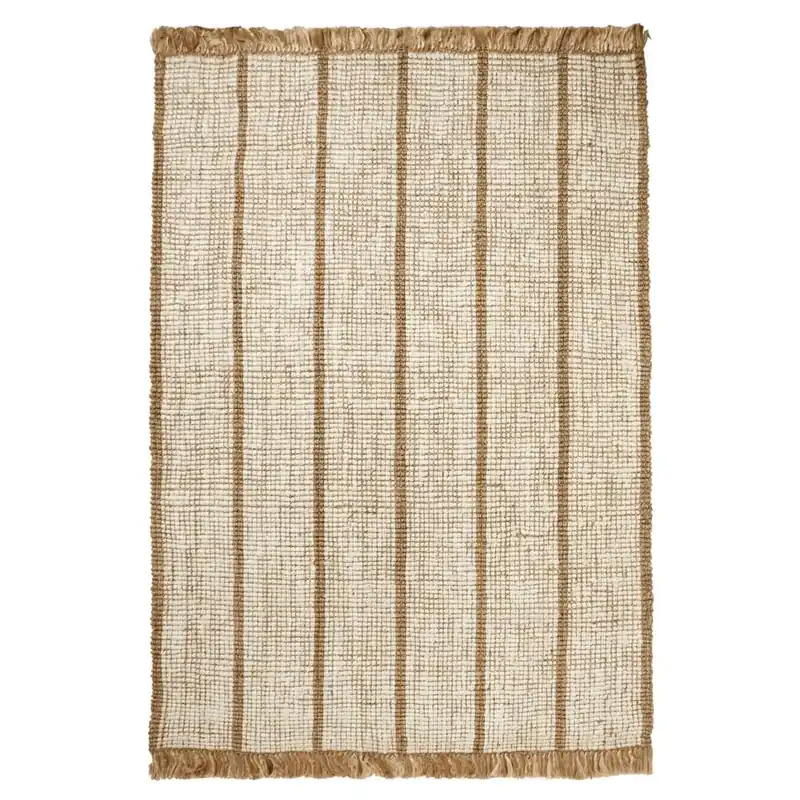 Zertifiziert Ferm Living Athens Stripes Teppich 200x300 cm - Natur/Off-White