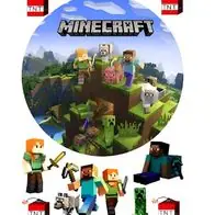 Zertifiziert Essbar Minecraft Kuchen Party Tortenaufleger Torte Tortenbild Fototorte Zuckerbild 18