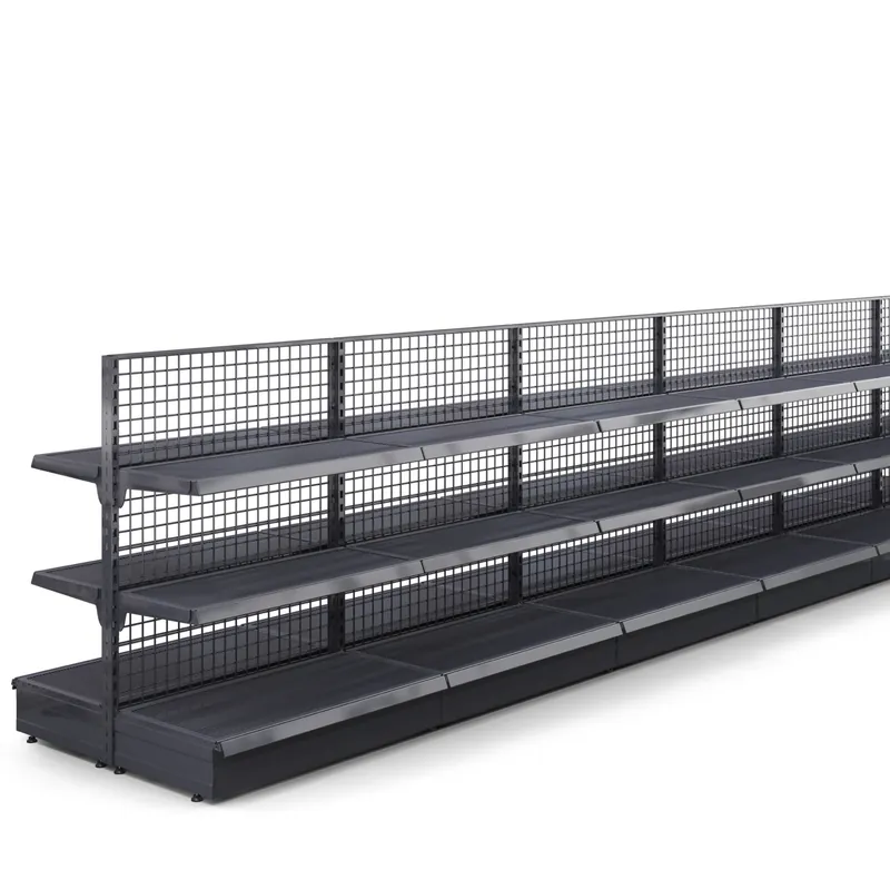 Zertifiziert BROOKLYN | Gitter Mittelraumregal | B600xH135cm |inkl. 2 Regalböden | Komplett Set