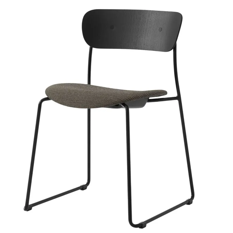 &Tradition Pavilion AV52 Beistellstuhl SH: 47 cm - Schwarz lackierte Eiche Nur Heute