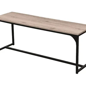 Holzbank mit schwarzer Metallstruktur, Kollektion RANONG – Maße 120x46x35 cm Neue Ware