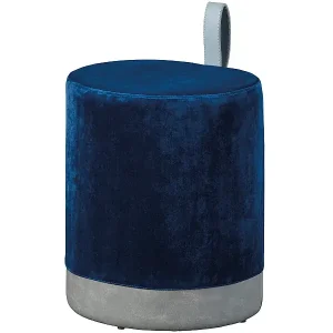 Zertifiziert Osana Fusshocker, Hocker blau und grau.