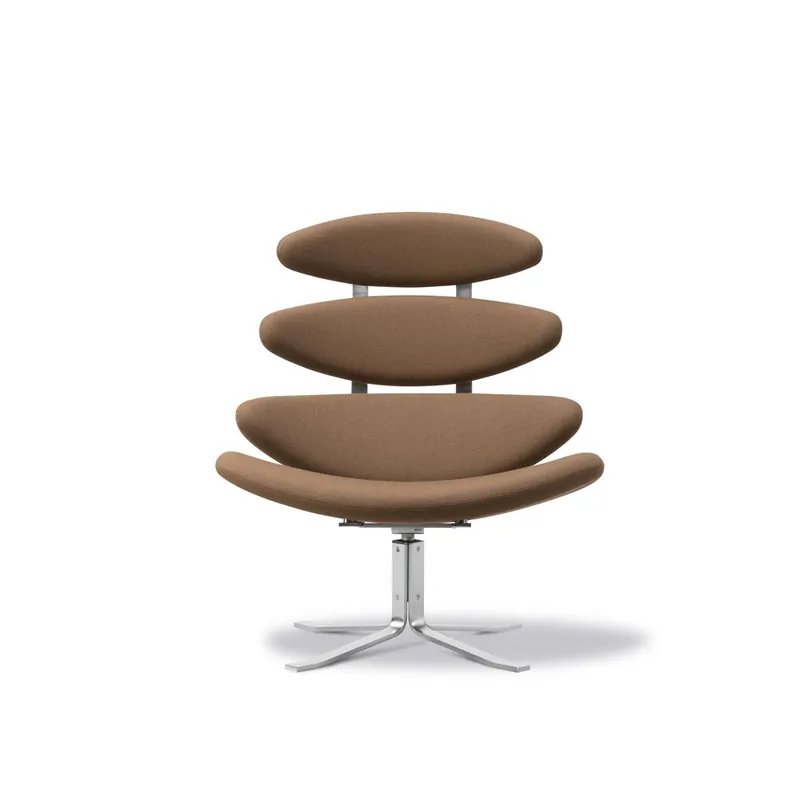 Fredericia Furniture 5000 Corona Sessel m. Drehfuß - Vidar 353/Gebürsteter Stahl Kostenloser Versand