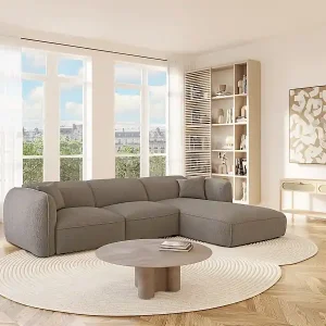 Nur Für Kurze Zeit Ecksofa - Ecke rechts - Stoff - Taupe - CAMILIO von Maison Céphy