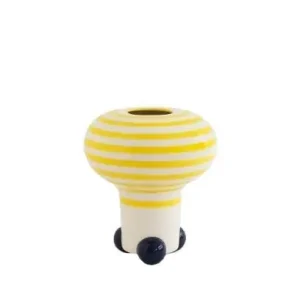 Ausverkauf Pilzvase H: 31 cm - Gold/Blau