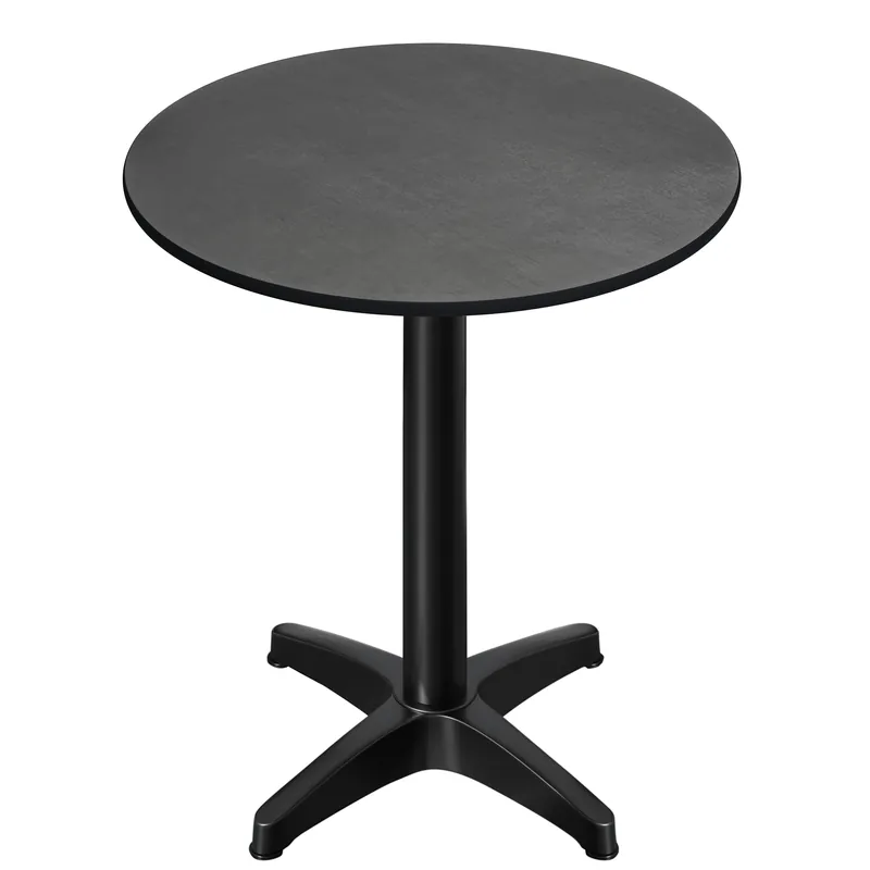 Zertifiziert CPBL | HPL Compact Bistro Stehtisch | Ø 60 x 110 cm | + Zusatzgewicht | Anthrazit / Schwarz