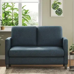 Blue Teddy Velvet 2 -Sitzer -Sofa mit tiefen Sitz aus 55 cm und Armlehnen - 128x78x89 cm Gratis Versand