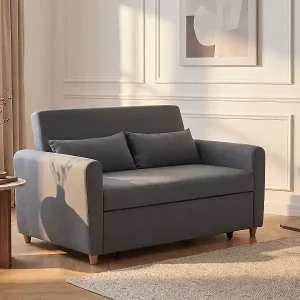 Beliebt Schlafsofa 2-Sitzer - Stoff - Grau - AYLA