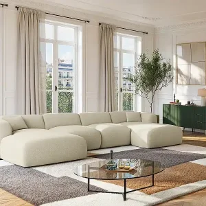 Sofort Bestellen Große Wohnlandschaft - Stoff - Beige - POGNI von Maison Céphy