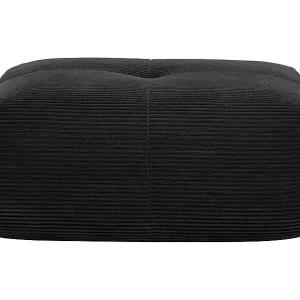 Meistverkauft Modulares Sofaset aus Rippvelours: Hocker - 92.5x75x44cm - Schwarz