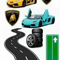 Zertifiziert Lamborghini Essbar Auto Car Tortenaufleger Torte Geburstag Zuckermasse + NAME l03