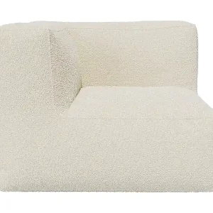 Aktuell Ecksessel - Bouclé-Stoff - Cremeweiß - NOUMARA