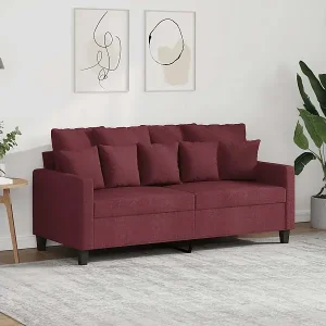2-Sitzer-Sofa Weinrot 140 cm Stoff Must-Have
