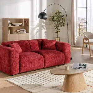 Beliebt Sofa 3-Sitzer - texturierter Stoff- Rot - POGNI von Maison Céphy