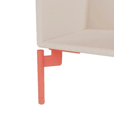 Zertifiziert Montana MB126 Beine für Regalmodul 4 Stk. H: 12,6 cm - Rhabarber