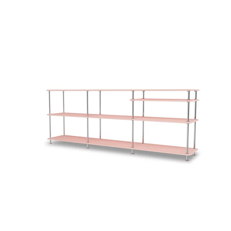 Beliebt Montana QS Free 222100 Bücherregal mit eingelegtem Regal 203,4 x 75,8 x 38 cm – Rubin/Chrom