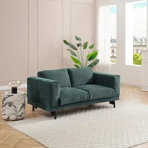 2-Sitzer Sofa - Chenille-Stoff Grün - DEMBOLA Nur Heute